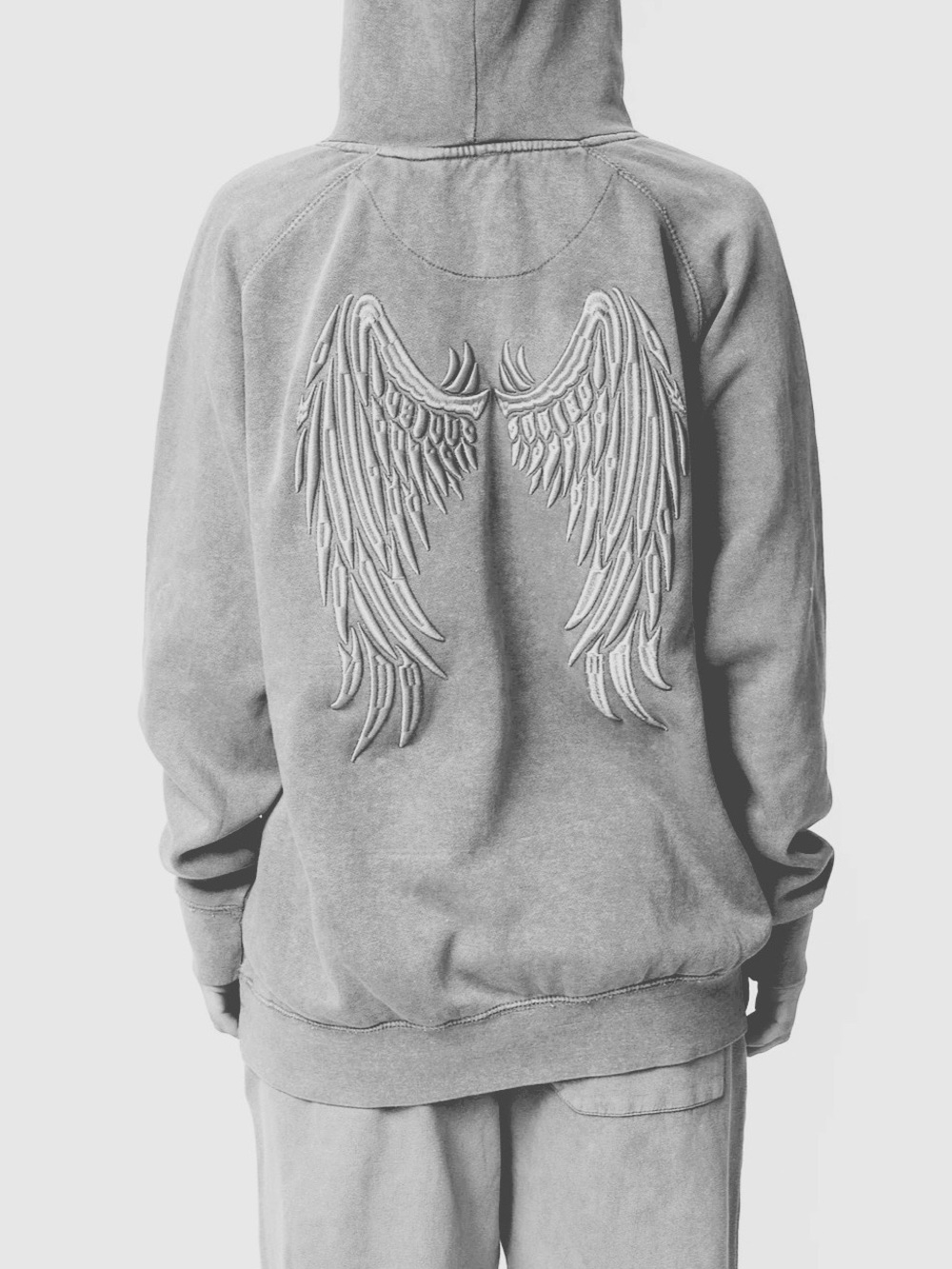 House of Eleven Embroidered Wings Hoodie Sweatshirt